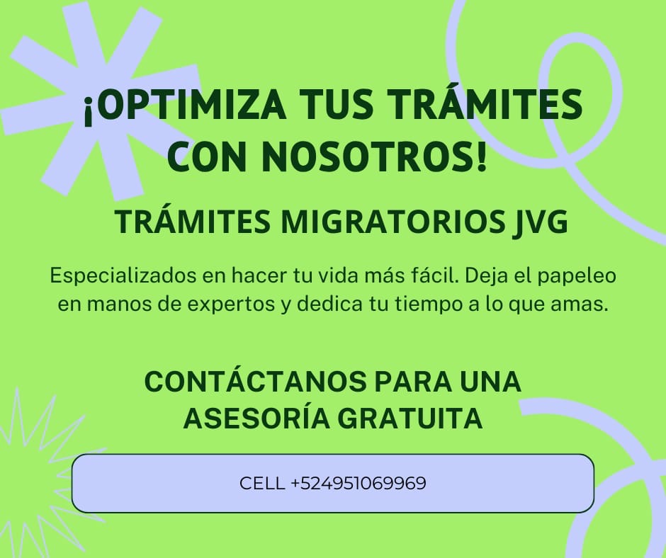 Diseño promocional de TRÁMITES MIGRATORIOS JVG